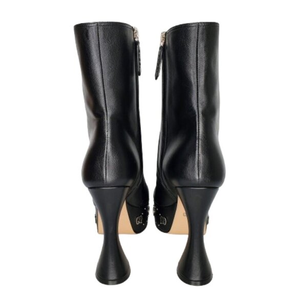 Gucci Janaya GG Logo Leather Platform Ankle Boots - Picture 4 of 11